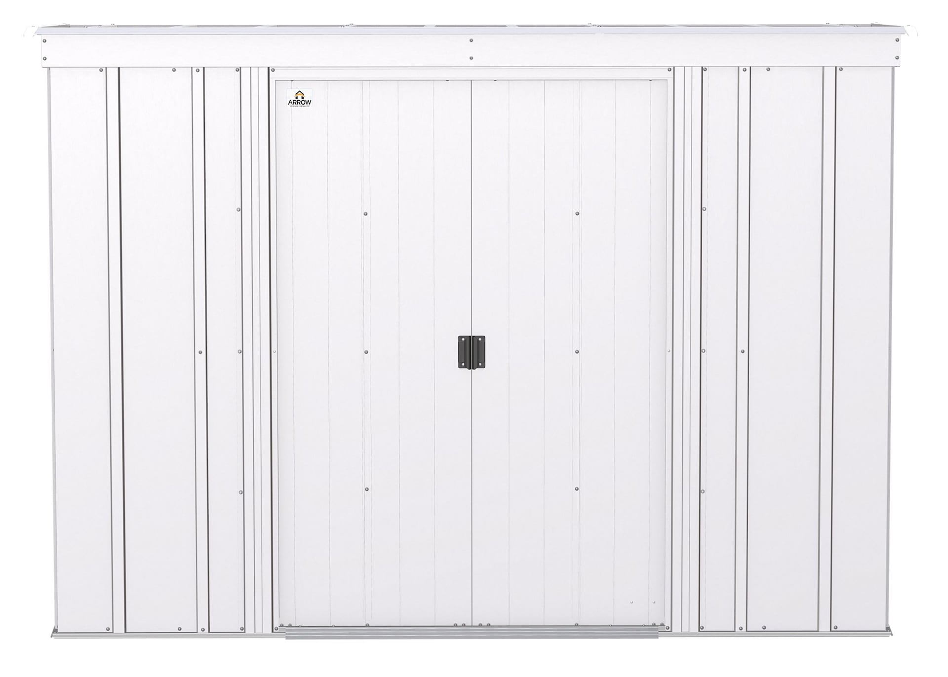Arrow Classic Galvanized Steel Storage Shed, Flute Grey, 8-ft x 4-ft
