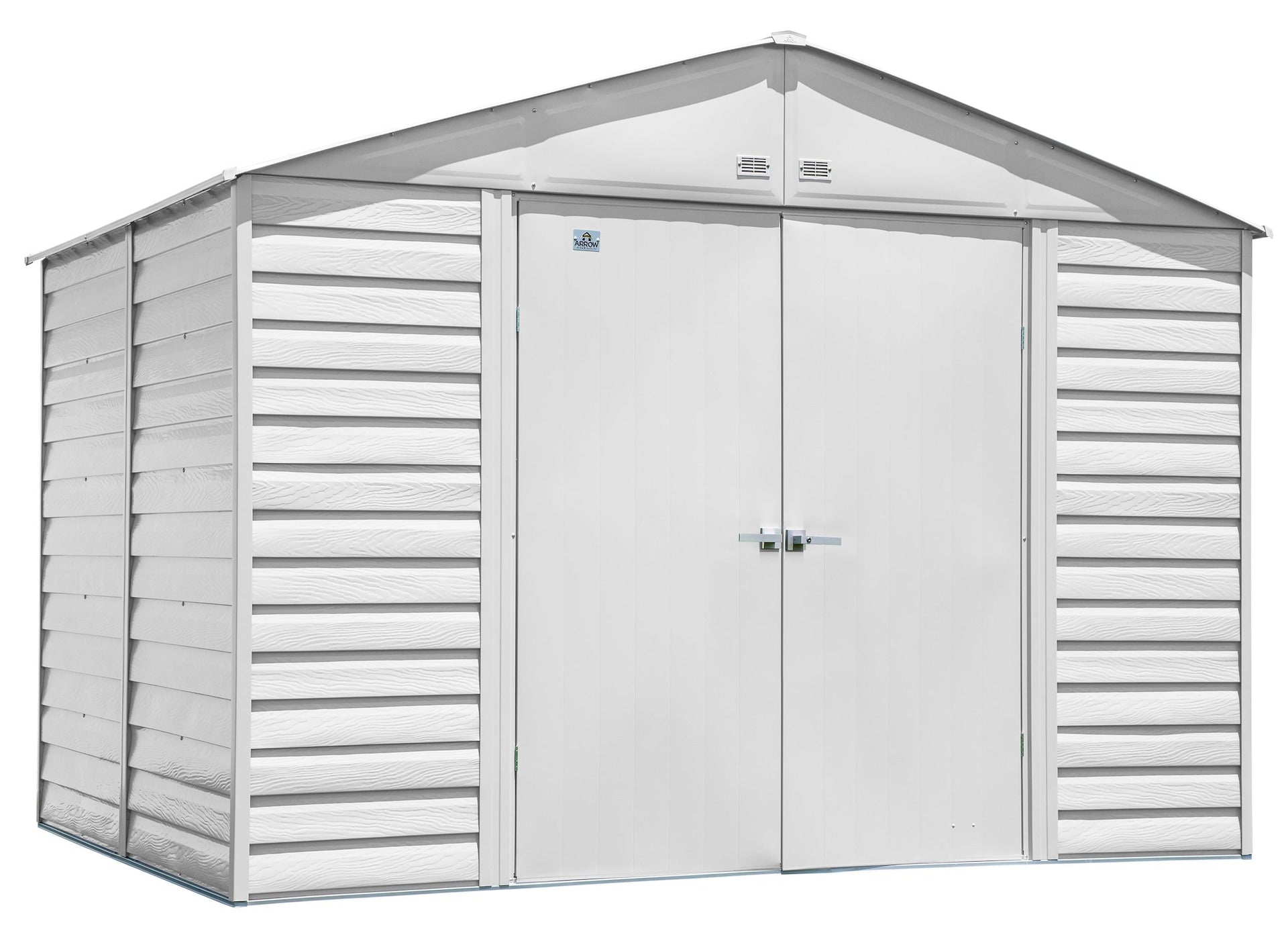 Arrow Select Galvanized Steel Storage Shed, Flute Grey, 10-ft x 8-ft