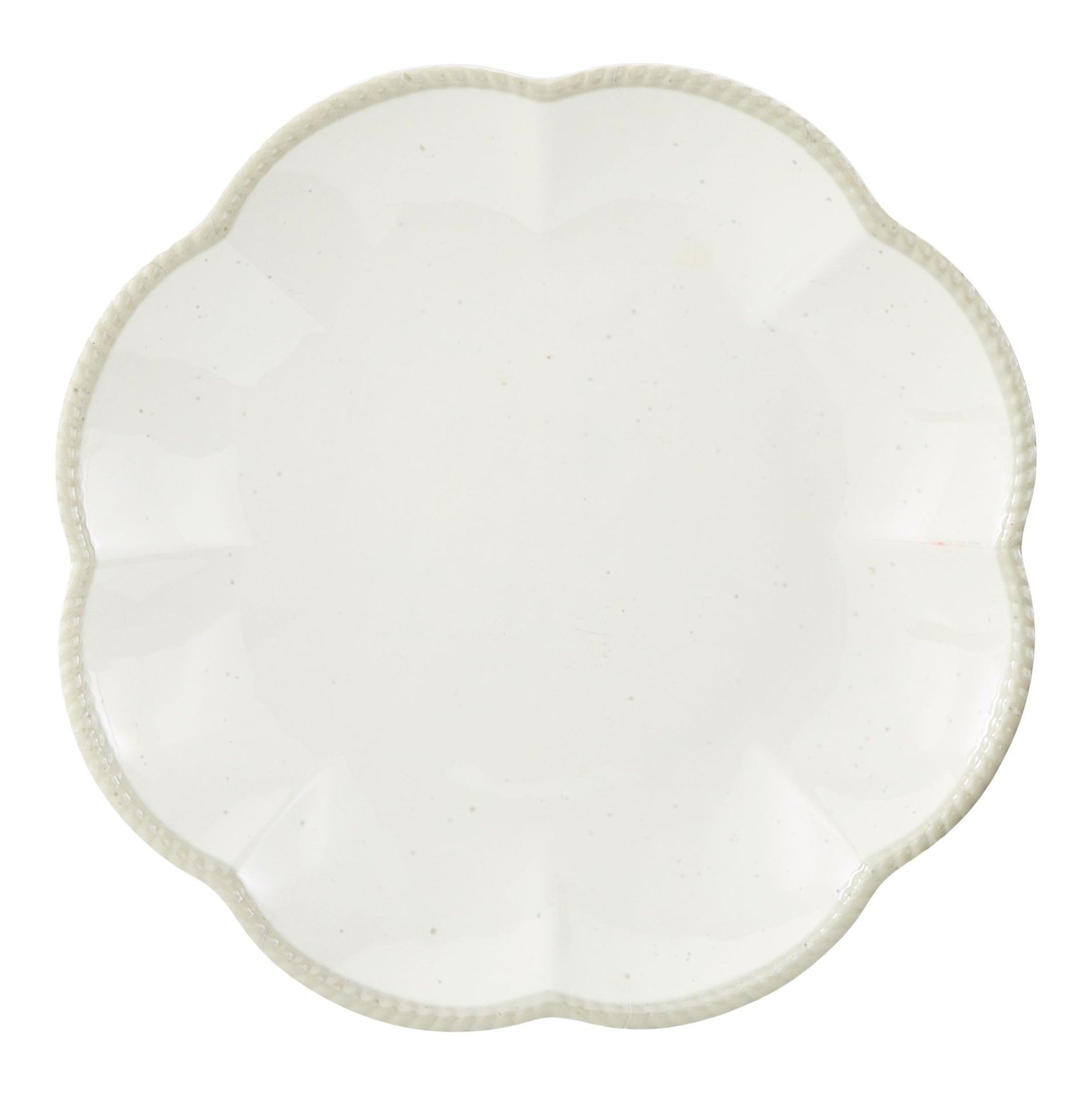 CANVAS Scalloped Dinner Plate, BPA-free, Plastic, Ivory Colour