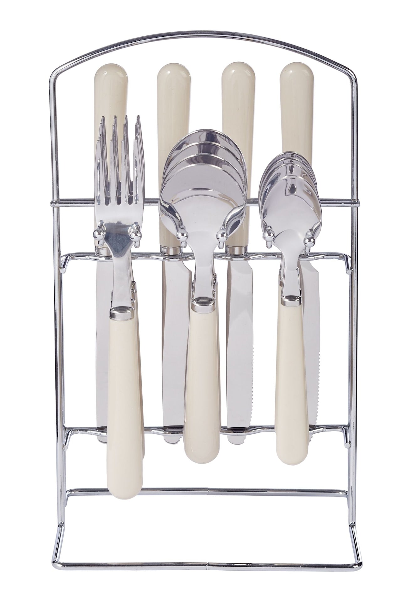 CANVAS Cutlery Rack with Forks, Knives, Spoons, Teaspoons, Stand