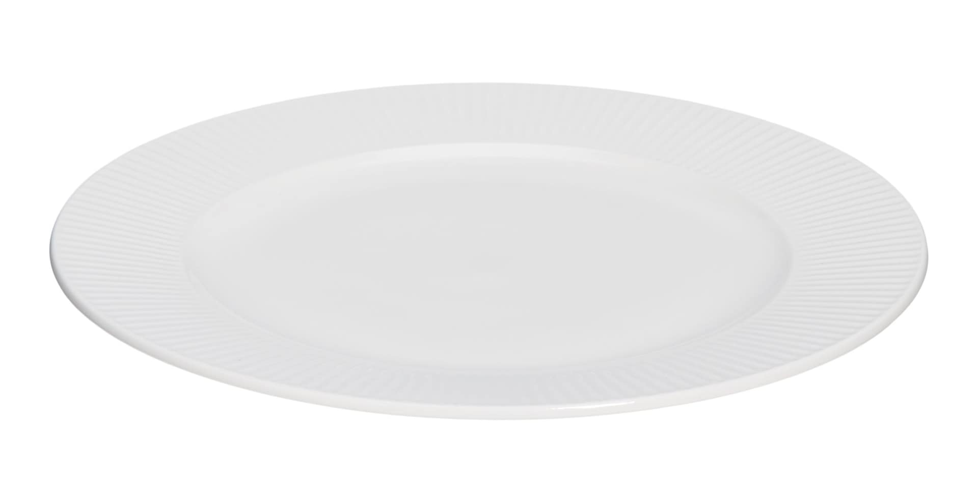 CANVAS Highbury Ribbed New Bone Dinner Plate, 1-pc, White