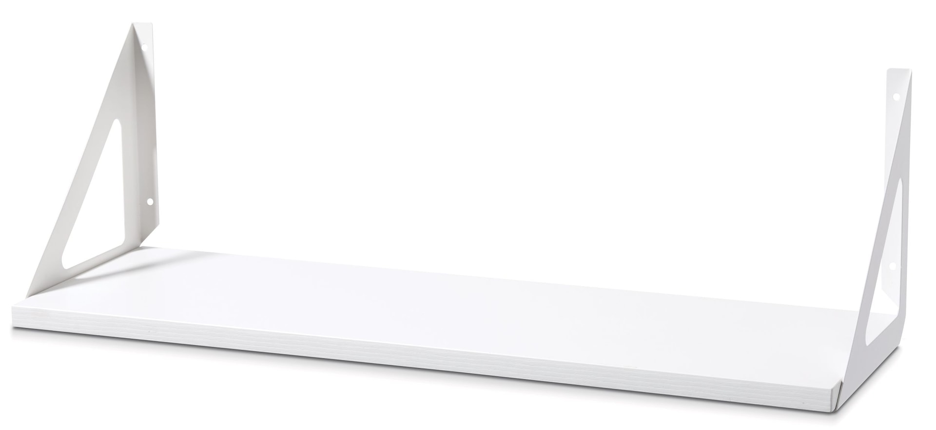 type A Align Floating Dual Bracket Shelf Kit, White, 8 x 24-in