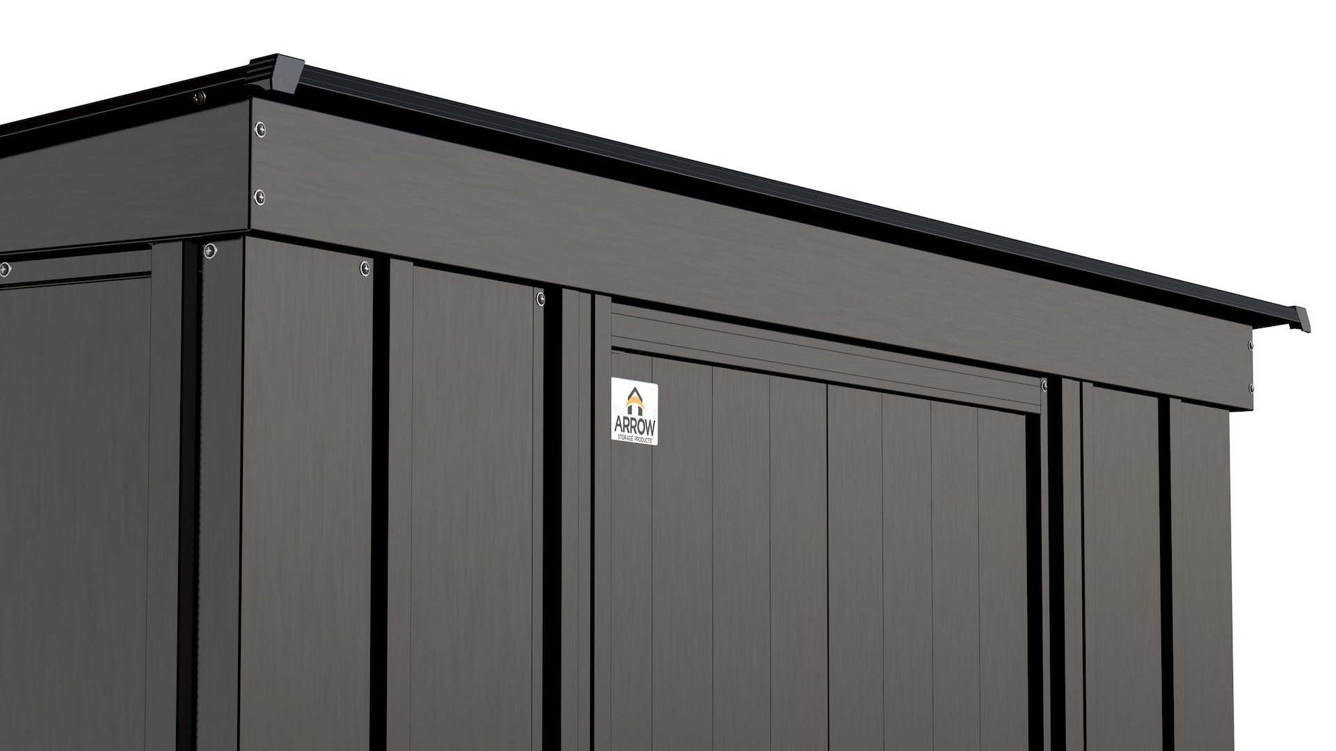 Arrow Classic Galvanized Steel Storage Shed, Charcoal, 10-ft x 4-ft