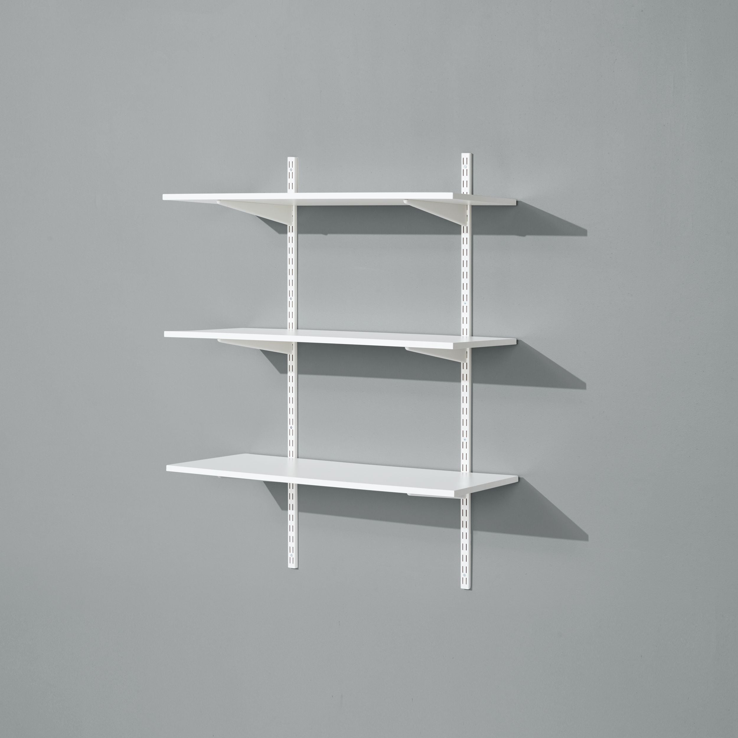type A Wooden Floating Wall Shelf Board, White, 16 x 35-in