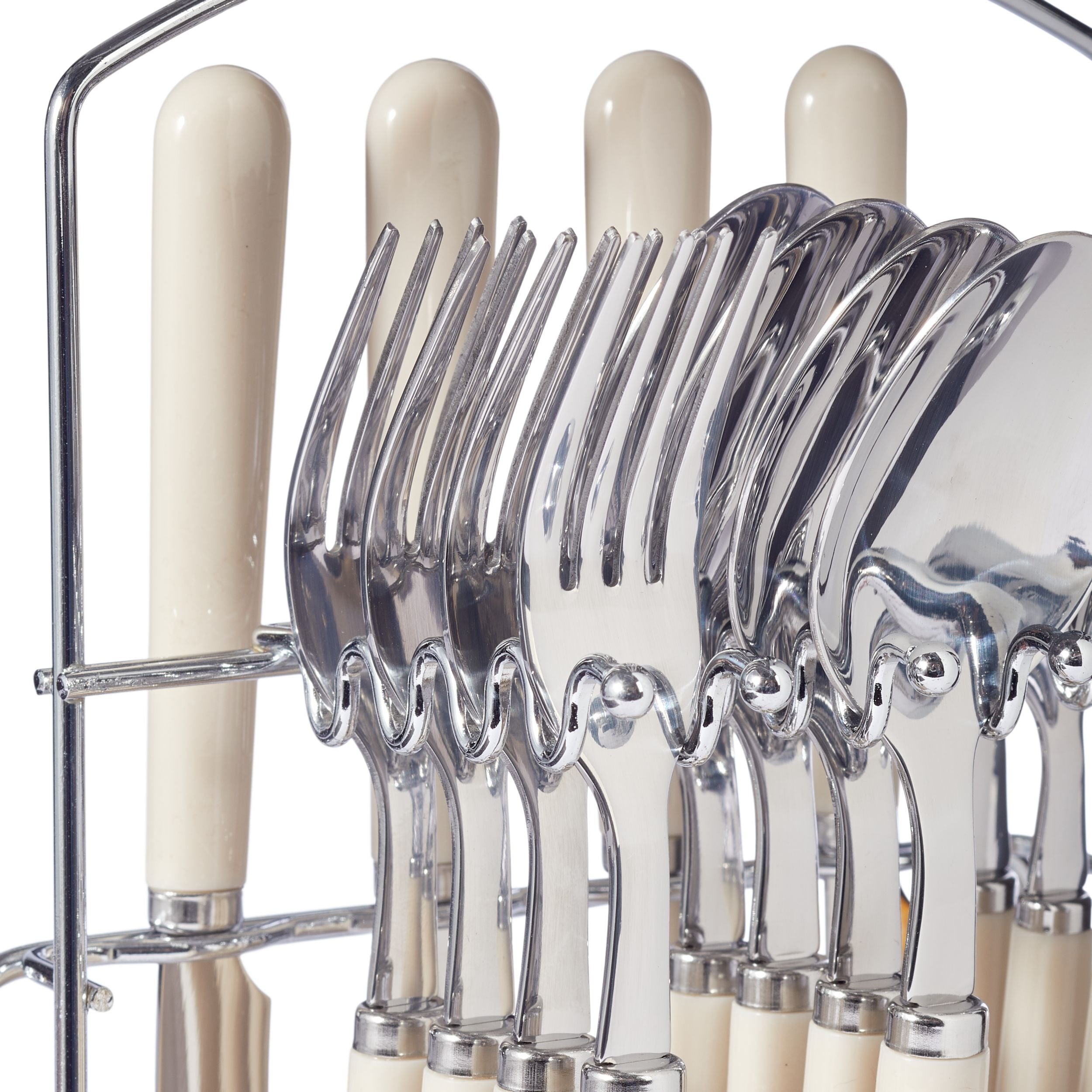CANVAS Cutlery Rack with Forks, Knives, Spoons, Teaspoons, Stand