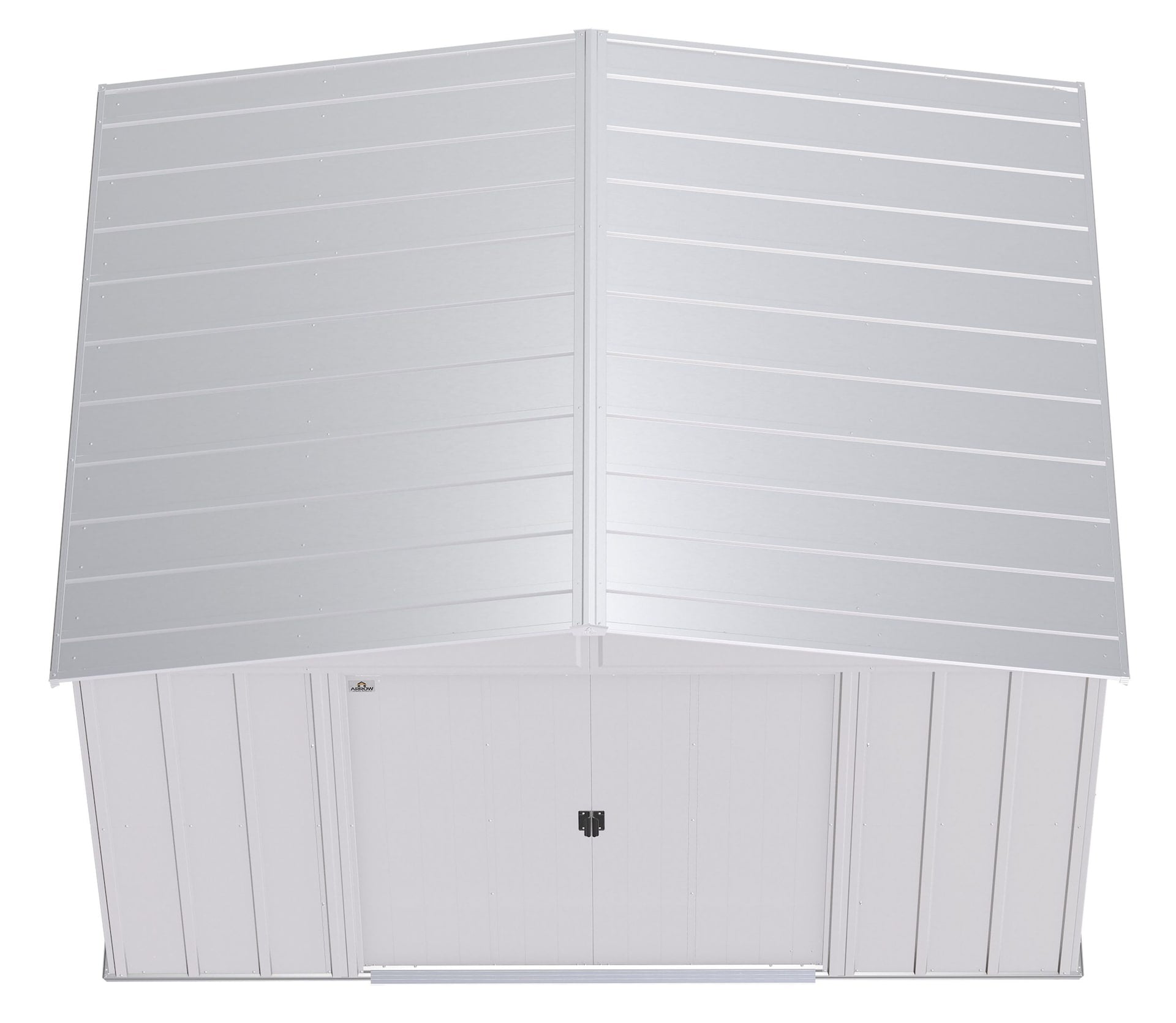 Arrow Classic Galvanized Steel Storage Shed, Flute Grey, 10-ft x 8-ft
