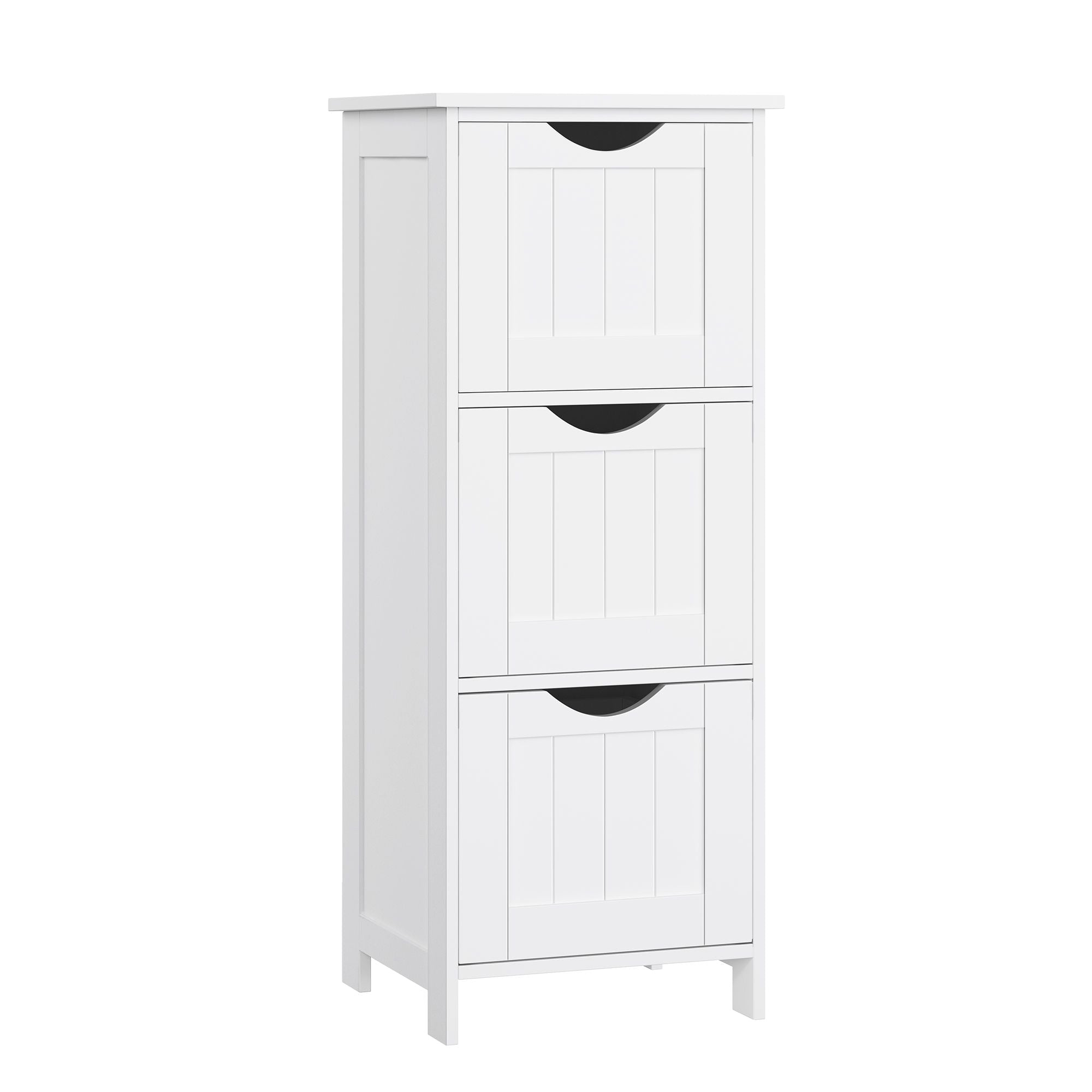 Songmics Home White Freestanding Cabinet with 3 Drawers
