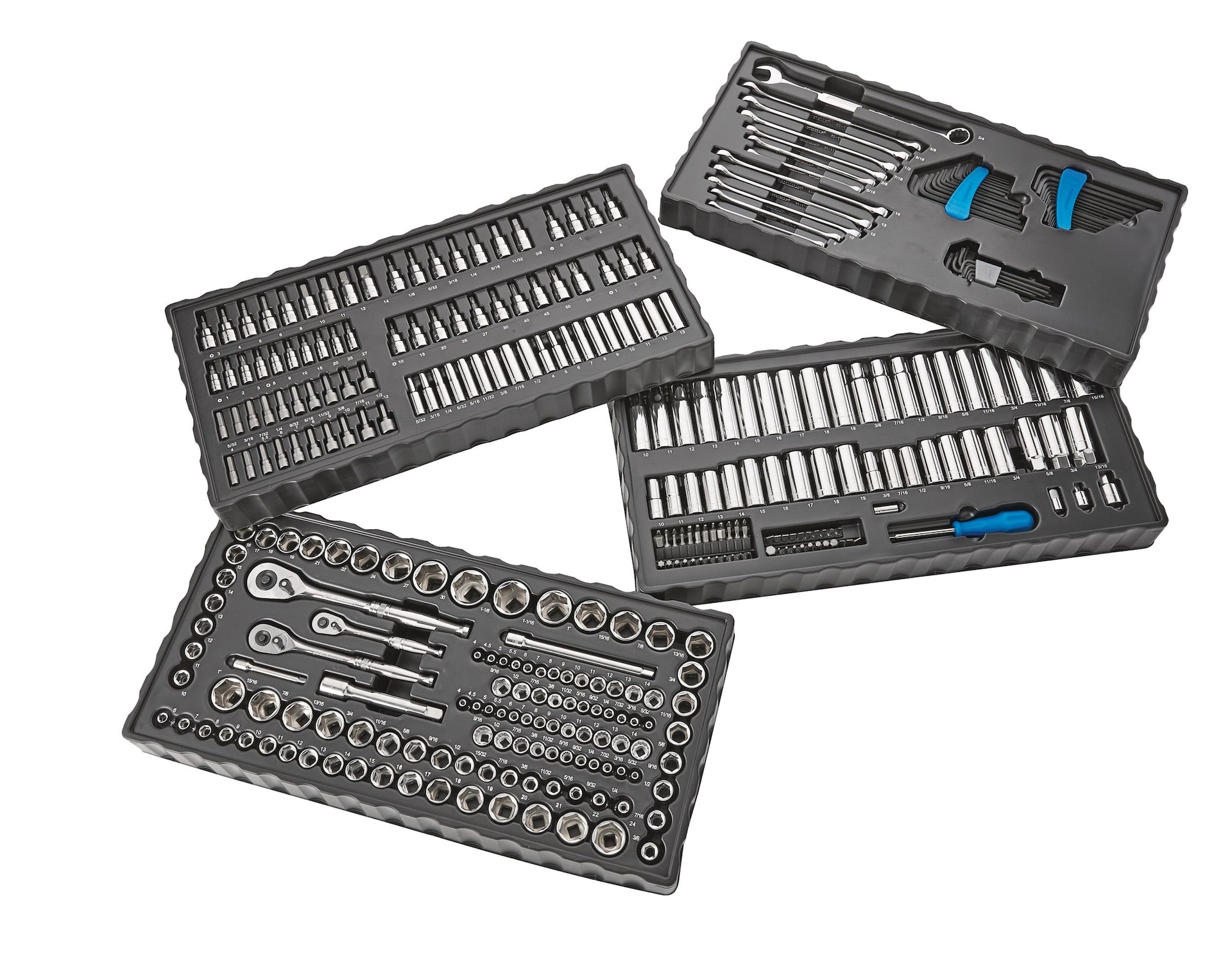 Mastercraft Socket Set, 350-pc, SAE / Metric, CRV, Nickel-Chrome Plating