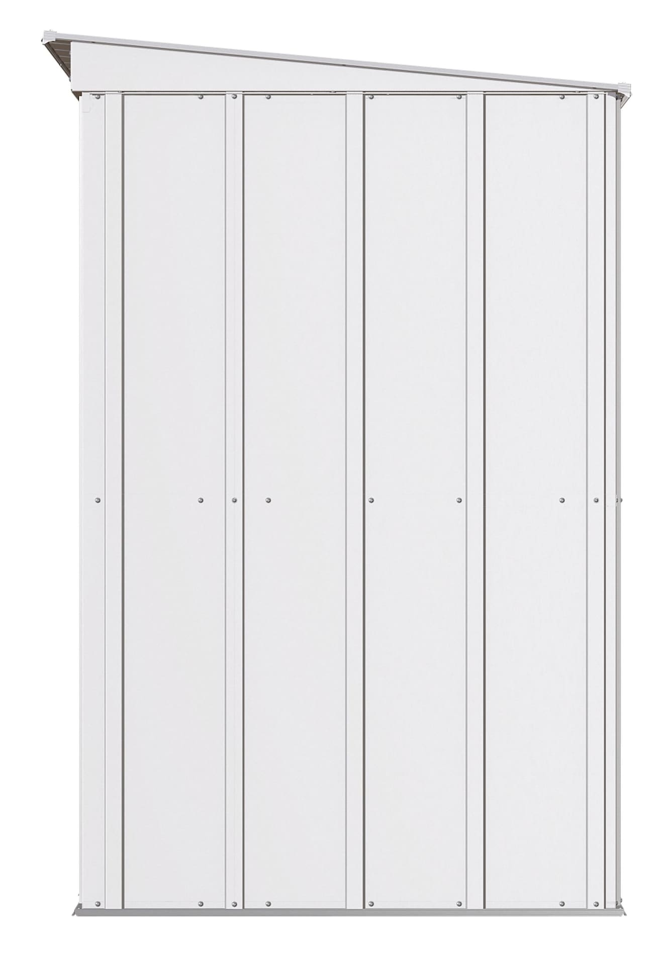 Arrow Classic Galvanized Steel Storage Shed, Flute Grey, 8-ft x 4-ft