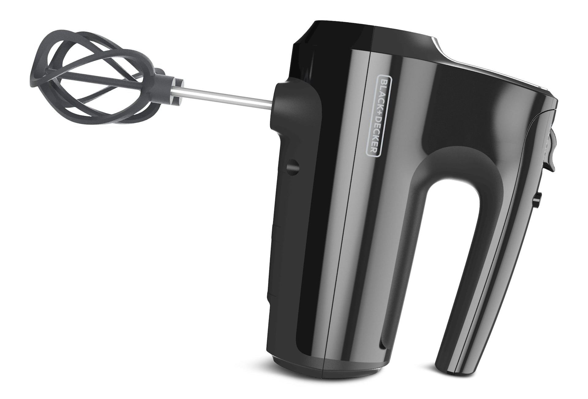 Black & Decker Helix Hand Mixer, Premium Performance 5 Speed Hand Mixer, Includes 5 Attachments and Case, Black
