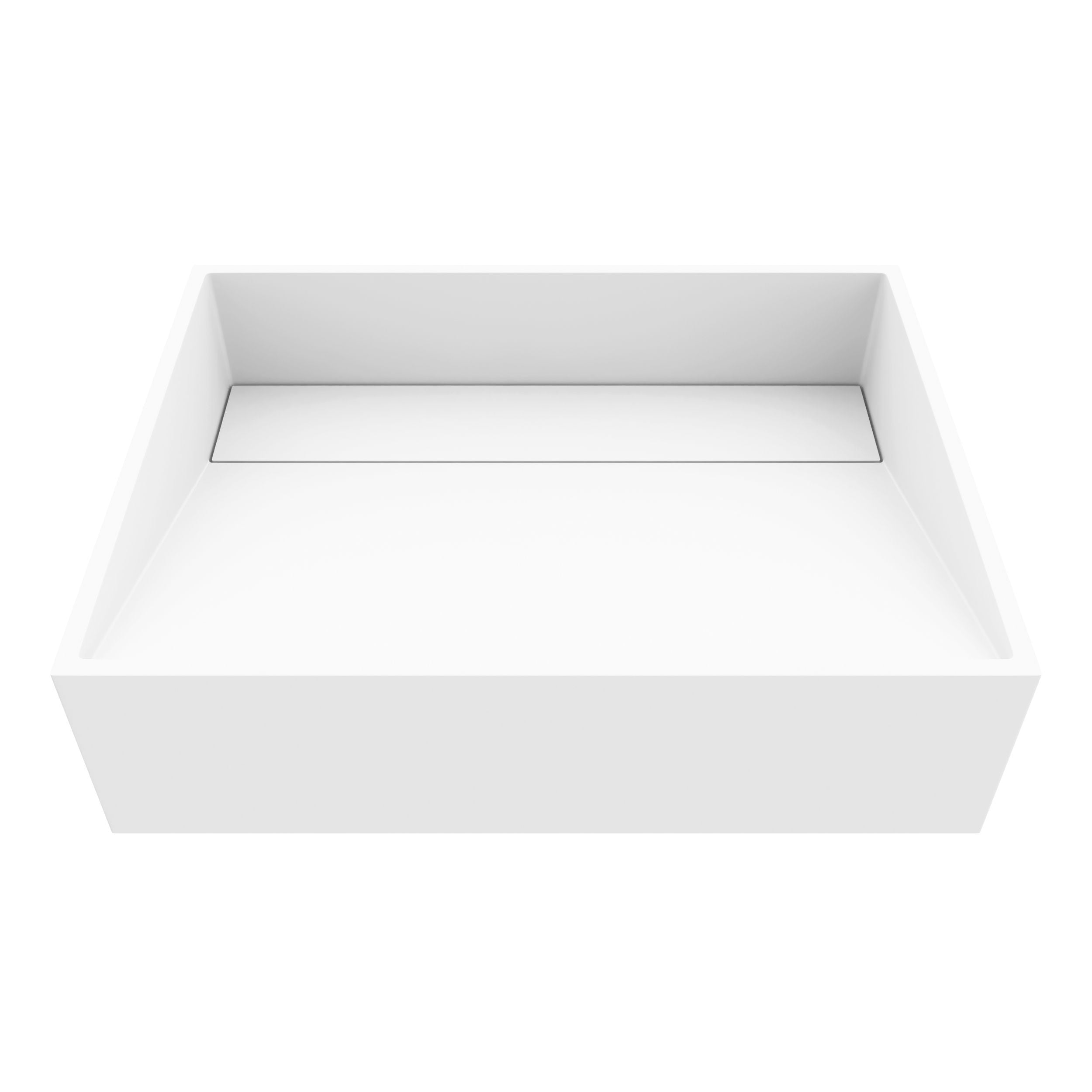 VIGO Starr Modern MatteStone 17x13-in Deep White Bathroom Sink/Basin with Rectangular Vessel