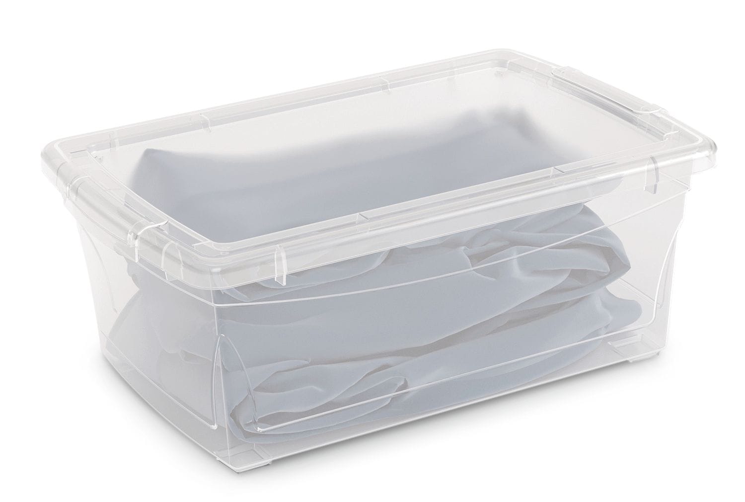type A Clarity Transparent Storage Box with Lid, 15-L