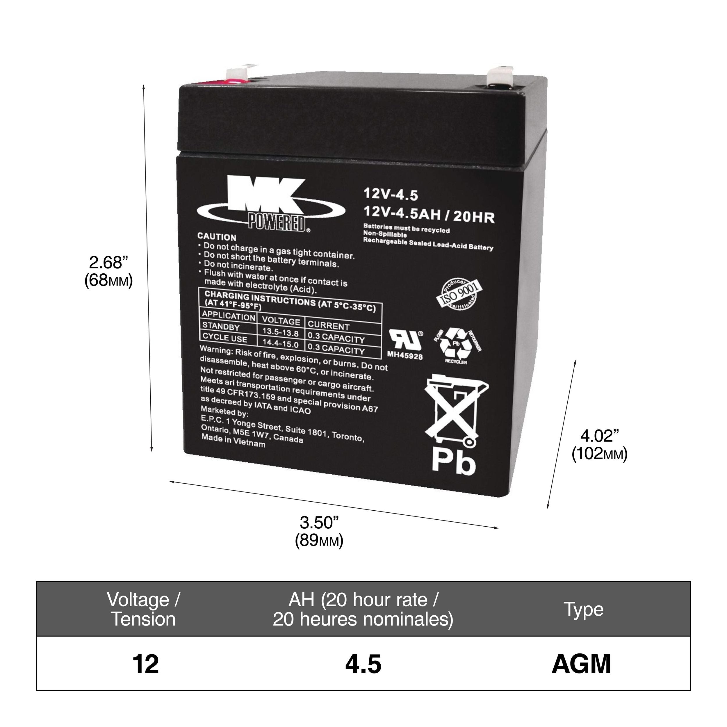 MOTOMASTER Group Size 51R Battery, 450 CCA
