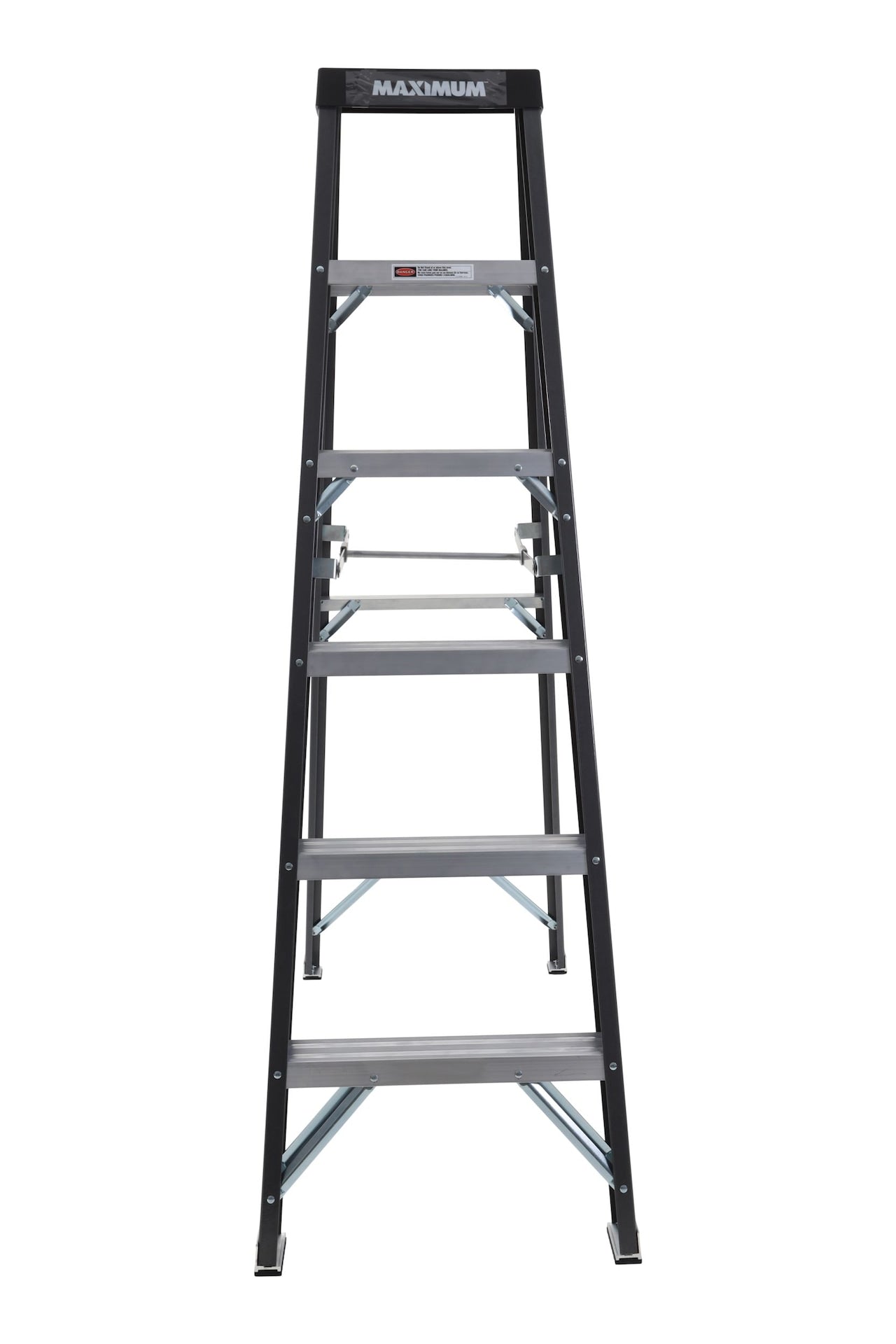 MAXIMUM Grade 1 Fiberglass Heavy-Duty Industrial Step Ladder, 250-lb, 6-ft