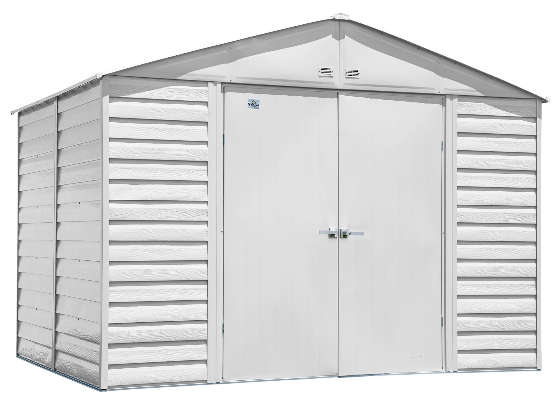 Arrow Select Galvanized Steel Storage Shed, Flute Grey, 10-ft x 8-ft