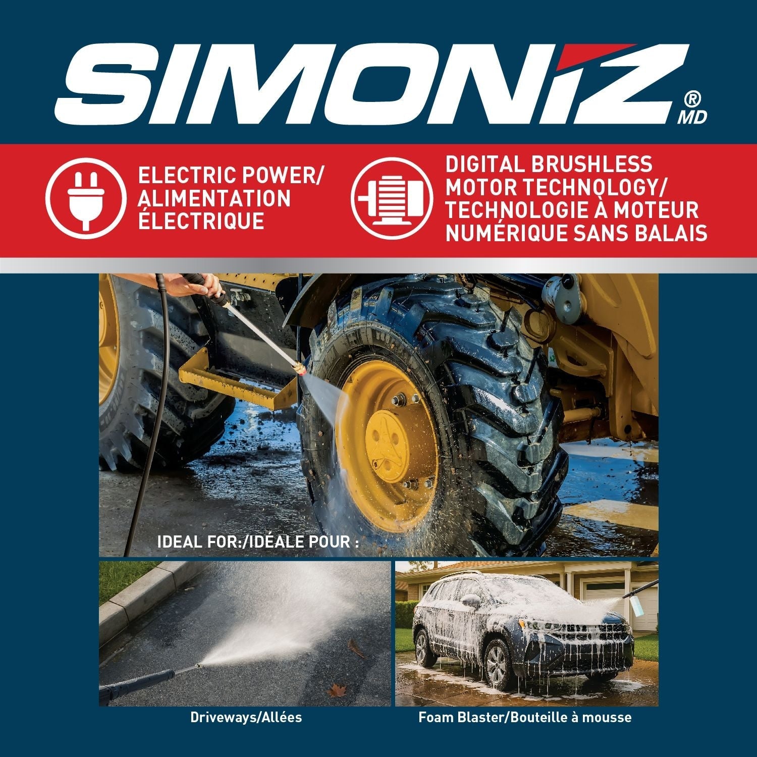 Simoniz Heavy-Duty Electric Pressure Washer, 3000 PSI