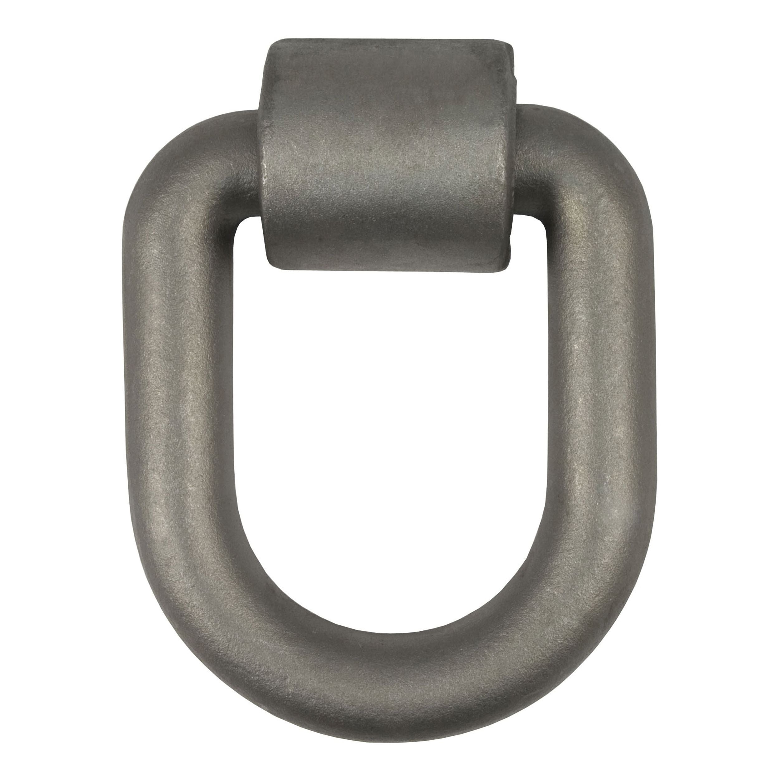 CURT 83780 3 x 4-in Weld-On Tie-Down D-Ring (15,587 lbs, Raw Steel)