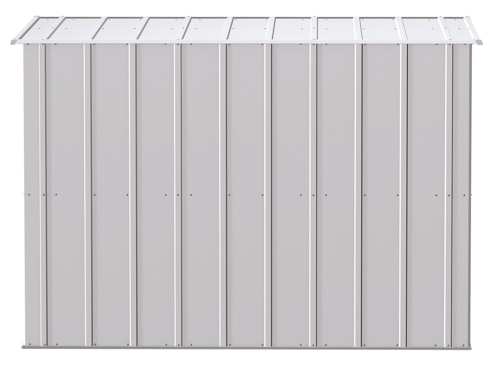 Arrow Classic Galvanized Steel Storage Shed, Flute Grey, 8-ft x 4-ft