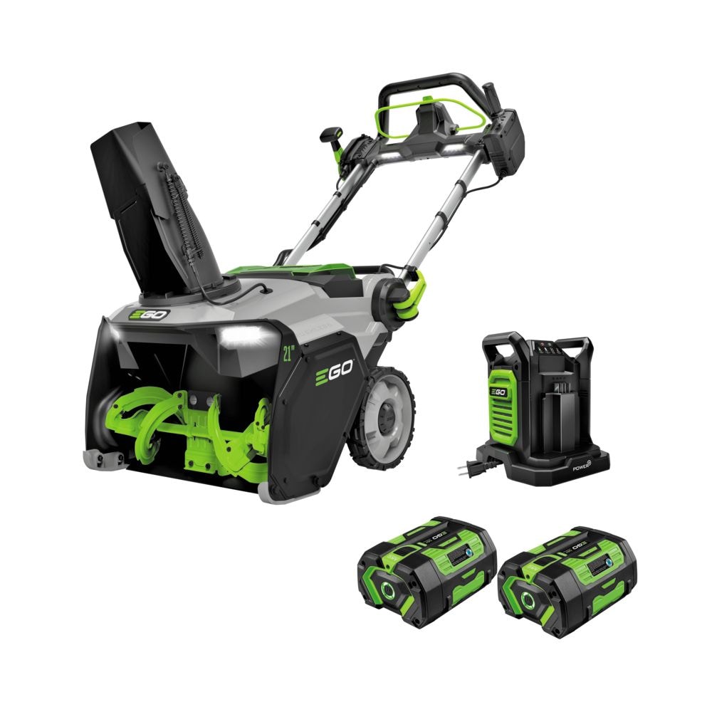 EGO POWER+ 56V Brushless Cordless 21-in Single Stage Snowblower with Peak Power, Includes (2) 6.0Ah Batteries and (1) Dual Port Charger, SNT2134
