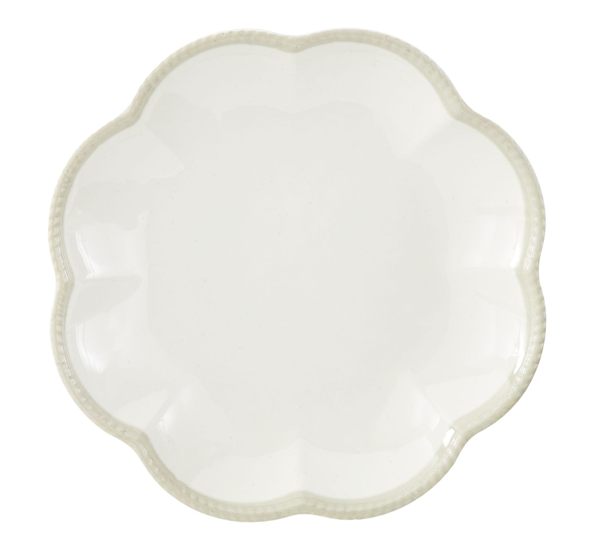 CANVAS Scalloped Side Plate, BPA-free, Plastic, Ivory Colour