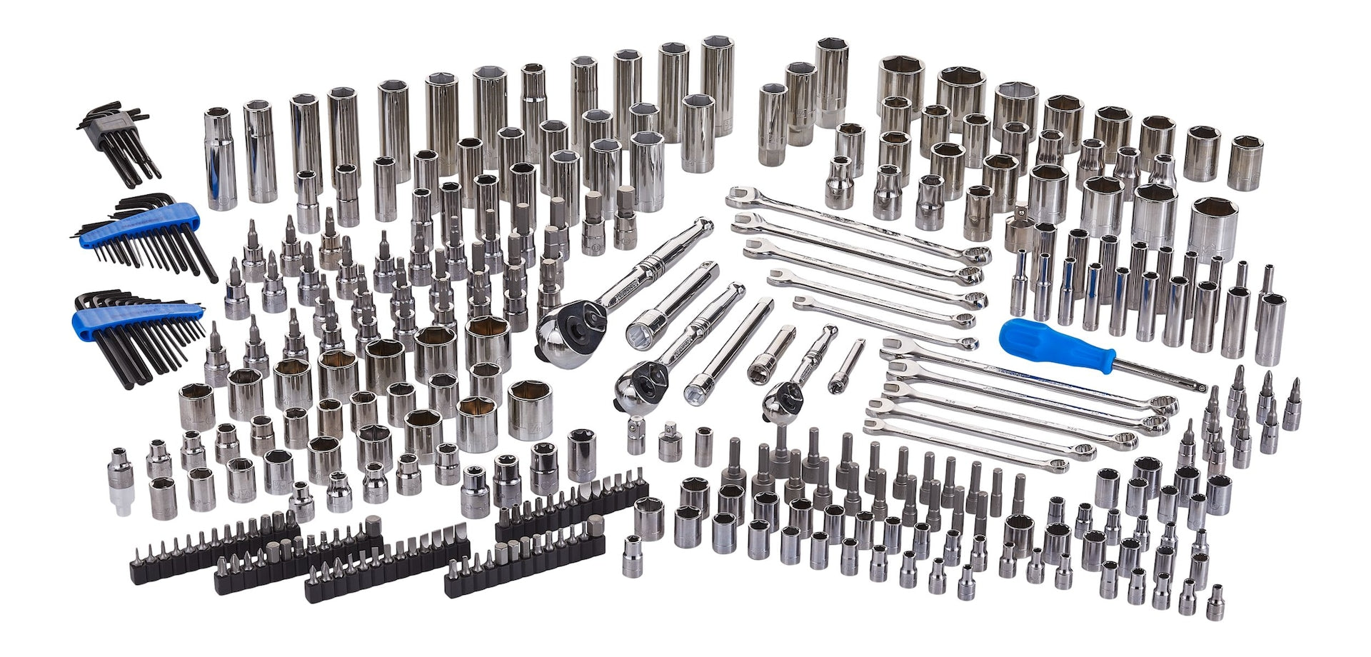 Mastercraft Socket Set, 350-pc, SAE / Metric, CRV, Nickel-Chrome Plating
