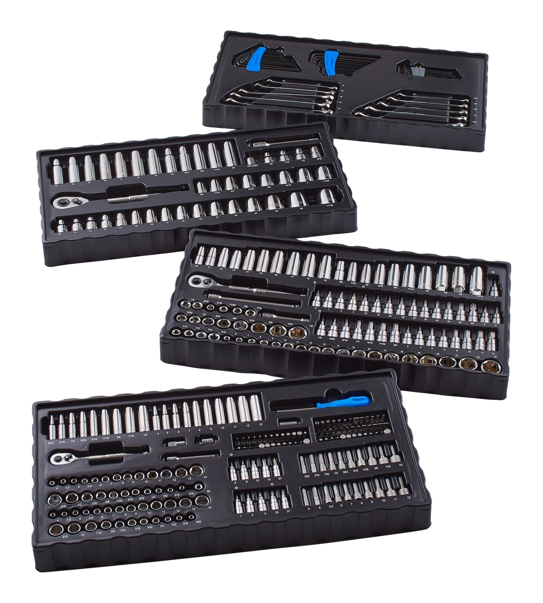 Mastercraft Socket Set, 350-pc, SAE / Metric, CRV, Nickel-Chrome Plating