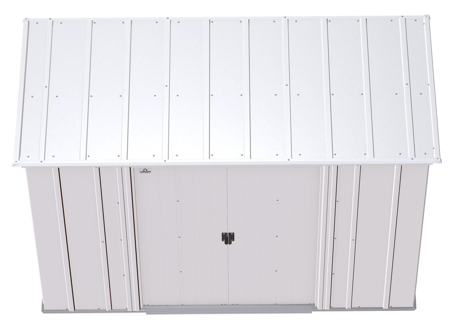 Arrow Classic Galvanized Steel Storage Shed, Flute Grey, 8-ft x 4-ft