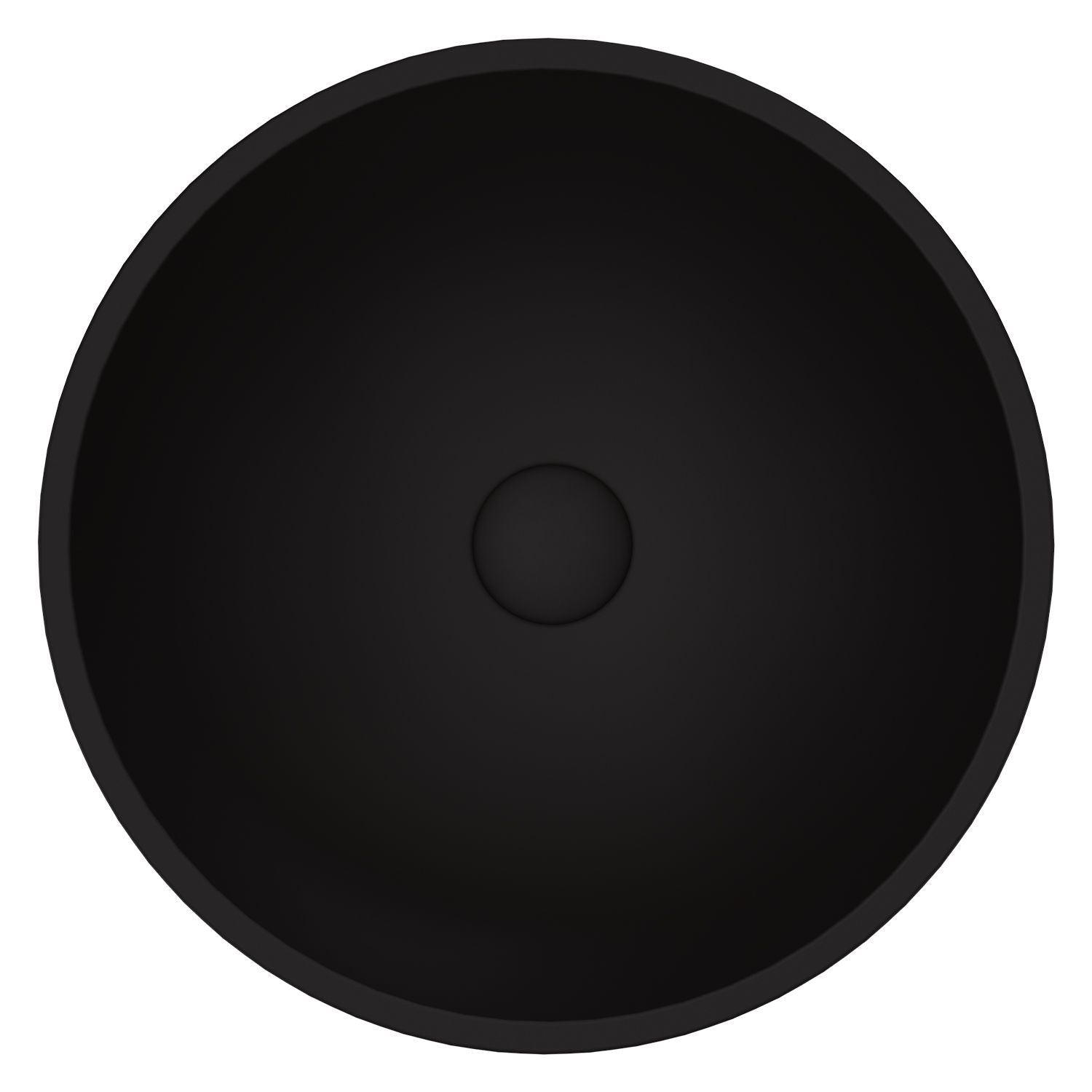 VIGO Cavalli MatteShell Round Vessel Bathroom Sink/Basin with Consistent Matte Finish, Black