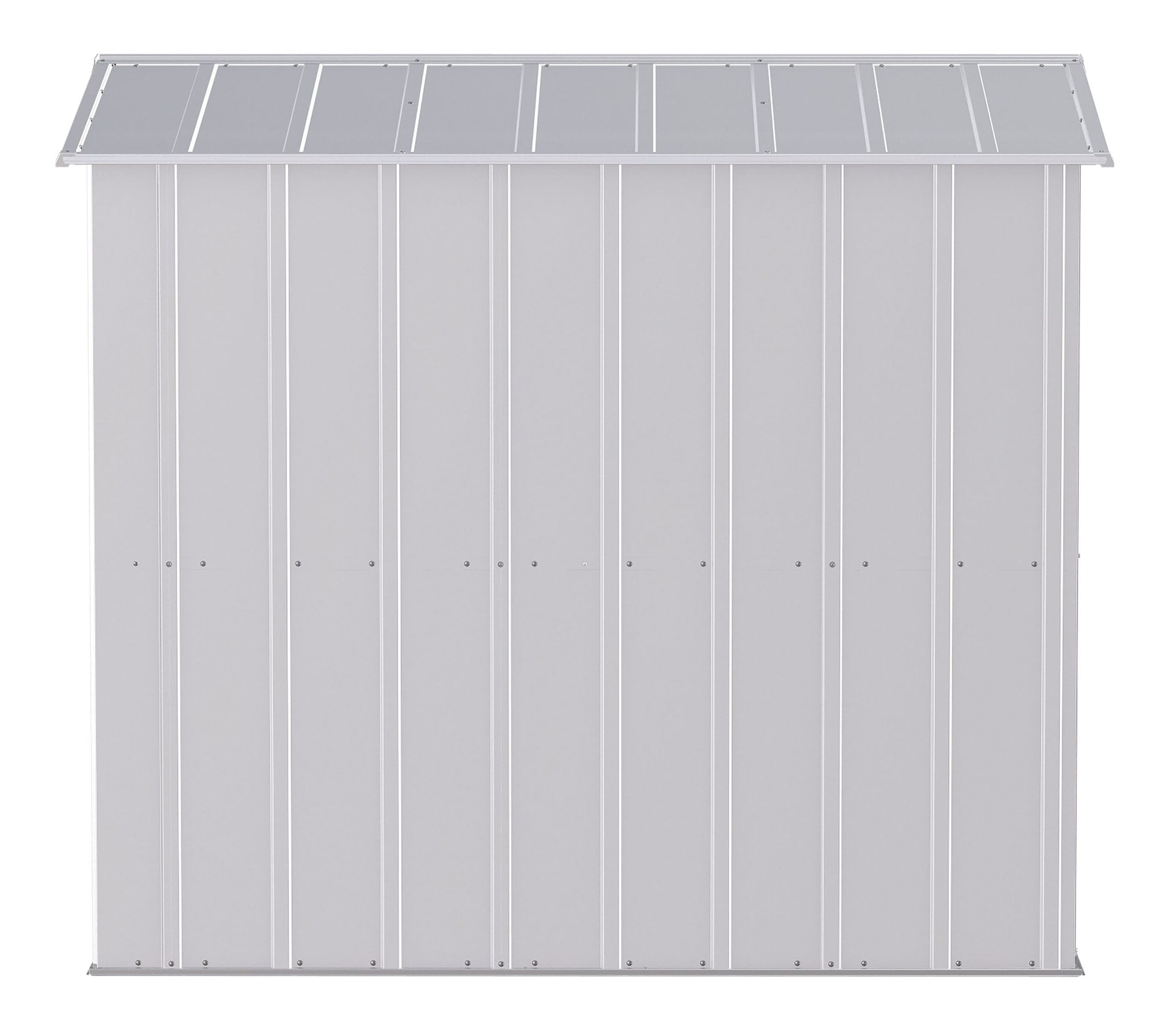 Arrow Classic Galvanized Steel Storage Shed, Flute Grey, 6-ft x 7-ft