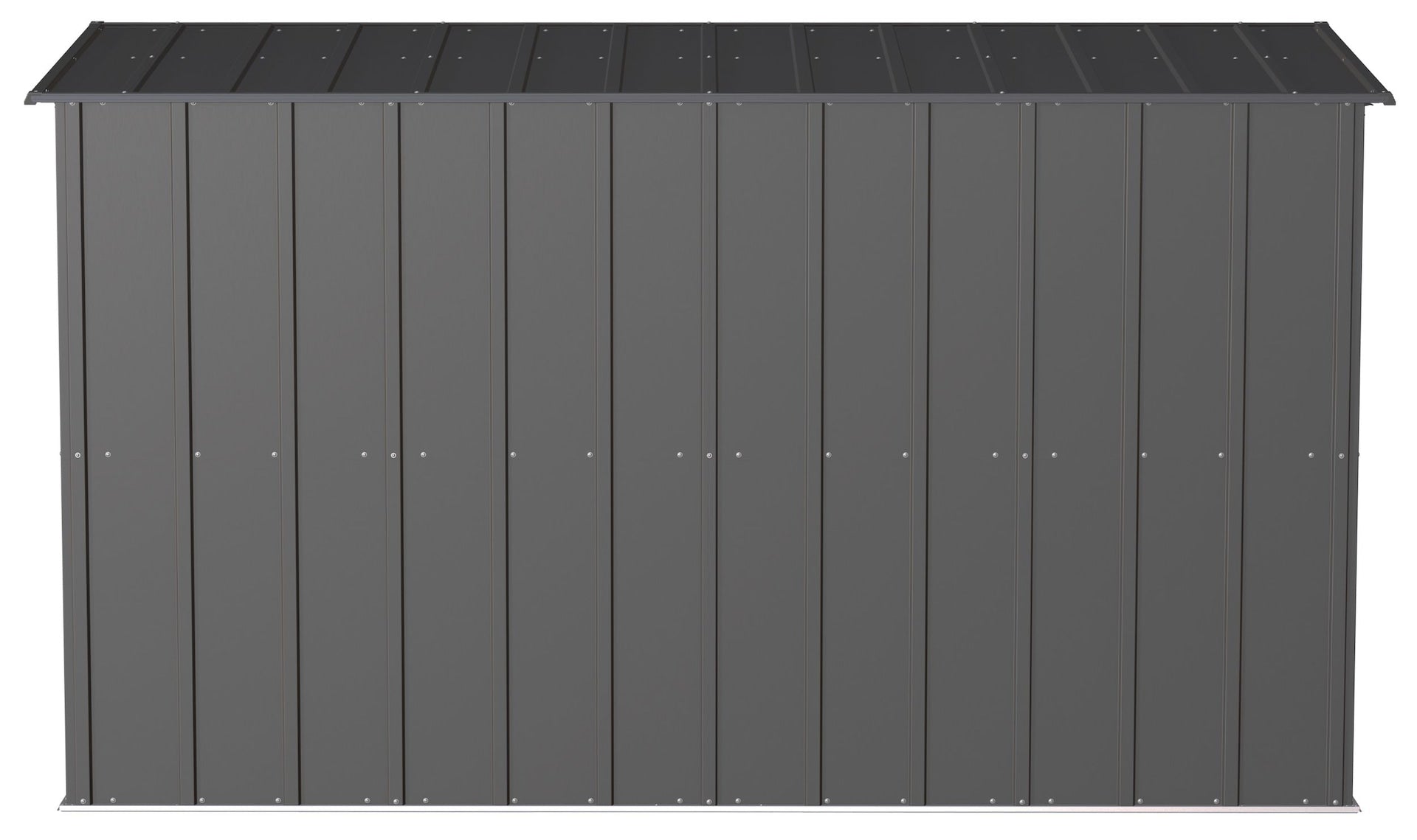 Arrow Classic Galvanized Steel Storage Shed, Charcoal, 10-ft x 4-ft